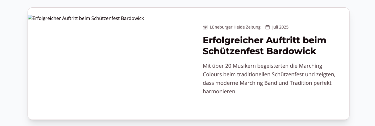 Erfolgreicher Auftritt beim Schützenfest Bardowick